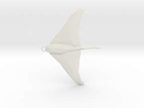 Stingray - Ocean Charm 3D Model - Faceted Pendant in White Natural Versatile Plastic