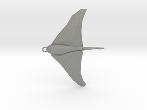 Stingray - Ocean Charm 3D Model - Faceted Pendant in Gray PA12