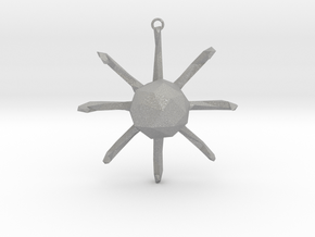 Octopus - Nautical Charm Faceted 3D Pendant in Aluminum