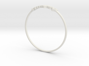 Astrology Ring Balance US11/EU64 in White Natural Versatile Plastic