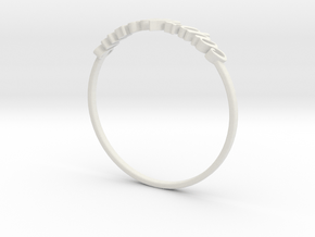 Astrology Ring Capricorne US7/EU54 in White Natural Versatile Plastic