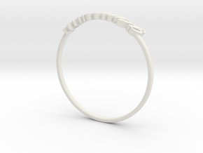 Astrology Ring Gémeaux US7/EU54 in White Natural Versatile Plastic