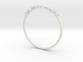 Astrology Ring Sagittaire US6/EU51 in White Natural Versatile Plastic