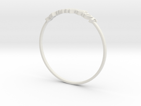 Astrology Ring Sagittaire US10/EU61 in White Natural Versatile Plastic