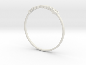 Astrology Ring Taureau US6/EU51 in White Natural Versatile Plastic