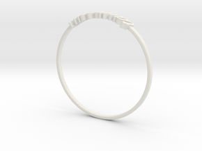 Astrology Ring Taureau US9/EU59 in White Natural Versatile Plastic