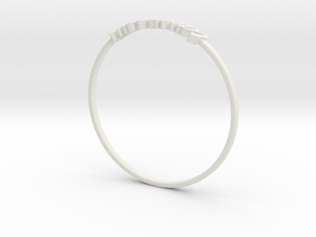 Astrology Ring Taureau US10/EU61 in White Natural Versatile Plastic