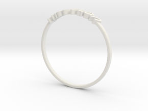 Astrology Ring Verseau US5/EU49 in White Natural Versatile Plastic