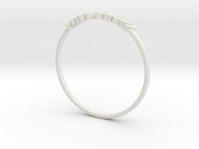 Astrology Ring Verseau US6/EU51 in White Natural Versatile Plastic