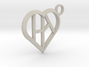 Heart of love keychain [customizable] in Natural Sandstone