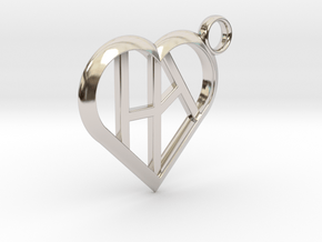 Heart of love keychain [customizable] in Platinum