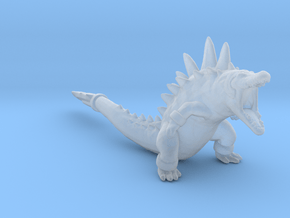 Armored Gator miniature model fantasy game dnd rpg in Tan Fine Detail Plastic