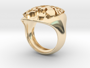 face extruded size 5 in 14K Yellow Gold