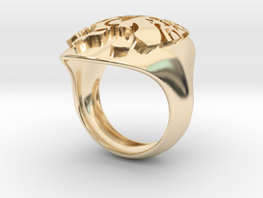 face extruded size 8 in 14K Yellow Gold