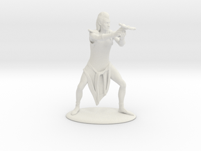 Male Drow, Shooting in White Natural Versatile Plastic: 28mm