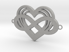 Multi-heart Polyamory Bracelet Charm in Aluminum