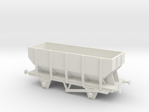 N Gauge 1:148 21t Iron Ore Hopper Wagon in White Natural Versatile Plastic