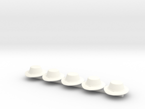 5 x Landsknecht Hat in White Processed Versatile Plastic