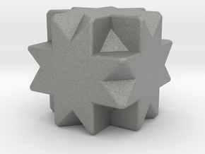 Great Cubicuboctahedron - 1 inch - Rounded V2 in Gray PA12