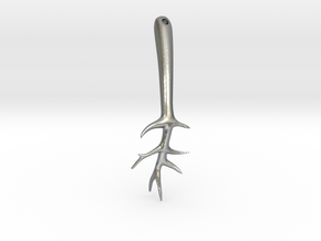 Spiny Bead - Jewelry Pendant 3D Model with Barb in Natural Silver