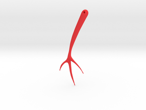 Barbed Bead - Jewelry Pendant 3D Model with Thorn in Red Processed Versatile Plastic