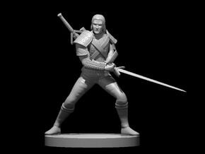 Human Male Fighter in Smooth Fine Detail Plastic