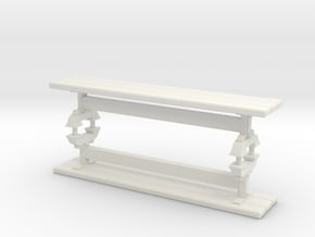 Benches for 1/24 scale Trestle Table in White Natural Versatile Plastic