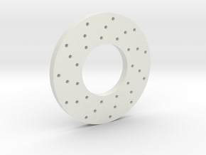 Brake Disk in White Natural Versatile Plastic