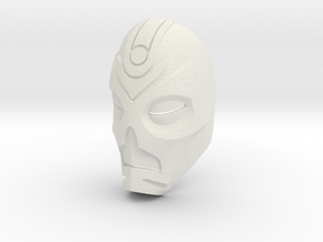 Dragon Priest Mask (Hammered Metal) in White Natural Versatile Plastic