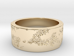 Rock Ring_R03 in 14k Gold Plated Brass: 6 / 51.5