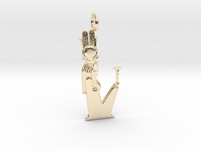 Renenutet amulet in 14k Gold Plated Brass