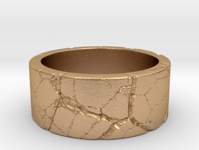 Rock Ring_R06 in Natural Bronze: 6 / 51.5