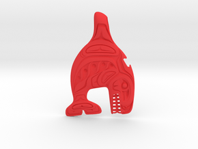 Haida Gwaii - Killer Whale in Red Processed Versatile Plastic