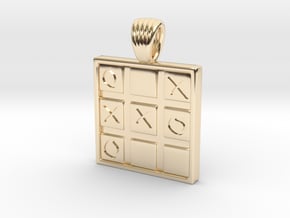 Tic Tac Toe [pendant] in 14k Gold Plated Brass