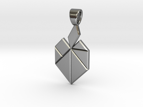 Apple tangram [pendant] in Polished Silver