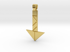 Arrow tangram [pendant] in Polished Brass