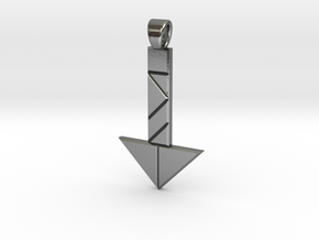 Arrow tangram [pendant] in Polished Silver