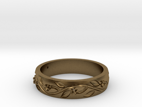 AB053 Floral Band in Natural Bronze