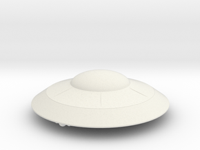 Earth Vs. the Flying Saucers Ship 3 in in White Natural Versatile Plastic