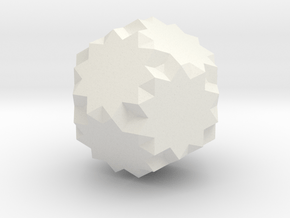 Great Ditrigonal Dodecicosidodecahedron - 1 Inch in White Natural Versatile Plastic