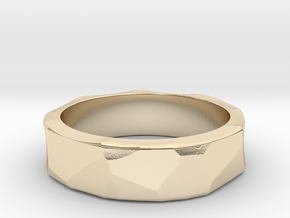 Rock Ring_R12 in 14k Gold Plated Brass: 6 / 51.5