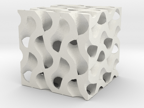 cube in White Natural Versatile Plastic: Medium