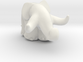 Oliphant 1" tall in White Natural Versatile Plastic