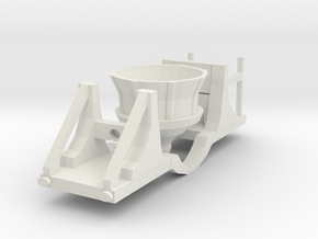 00 Gauge Foundry Wagon in White Natural Versatile Plastic