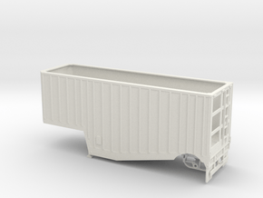 1/50th Possum belly 28' Wood Chip Trailer in White Natural Versatile Plastic