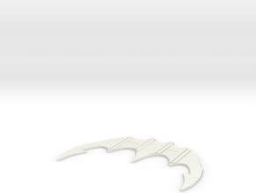 Batman - Batarang (1989) in White Natural Versatile Plastic