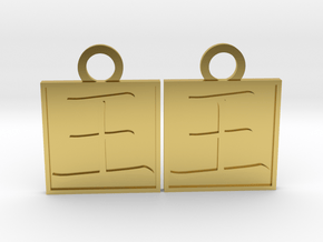 Kanji Pendant - King/Ou in Polished Brass