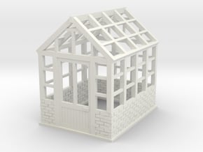Small Greenhouse 1/100 in White Natural Versatile Plastic