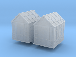 Small Greenhouse (x2) 1/200 in Smooth Fine Detail Plastic