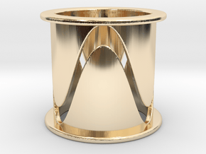 Base Ring for Spinning Ring in 14k Gold Plated Brass: 5 / 49